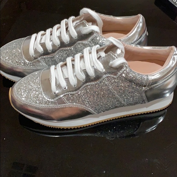 Kate Spade Felicia Sneaker Silver Glitter - Picture 4 of 5